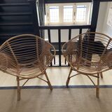 2 rattan chairs