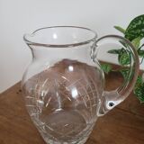 Chiseled/cut crystal pitcher