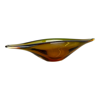 1,8 Kg Glass Bowl Shell Centerpiece by Flavio Poli Attrib., Murano, Italy, 1970s