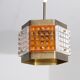 Vintage brass and glass suspension