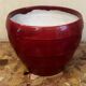 Burgundy glazed ceramic planter