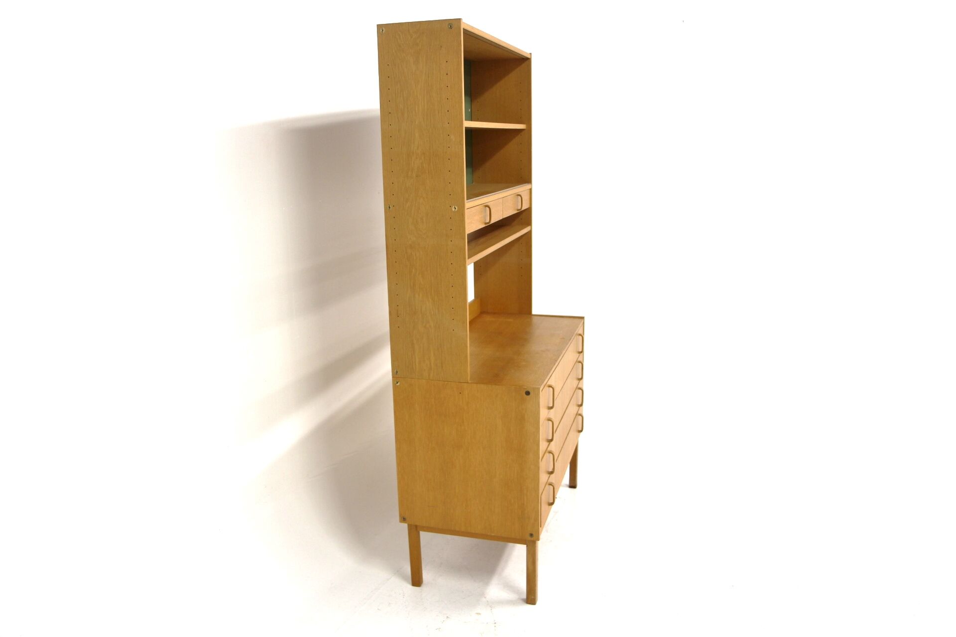 Scandinavian oak library, Bertil Fridhagen, Bodafors, Sweden, 1960