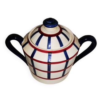 Earthenware sugar bowl