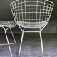 Pair of white lacquered Bertoia chairs