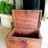 19th century leather chest