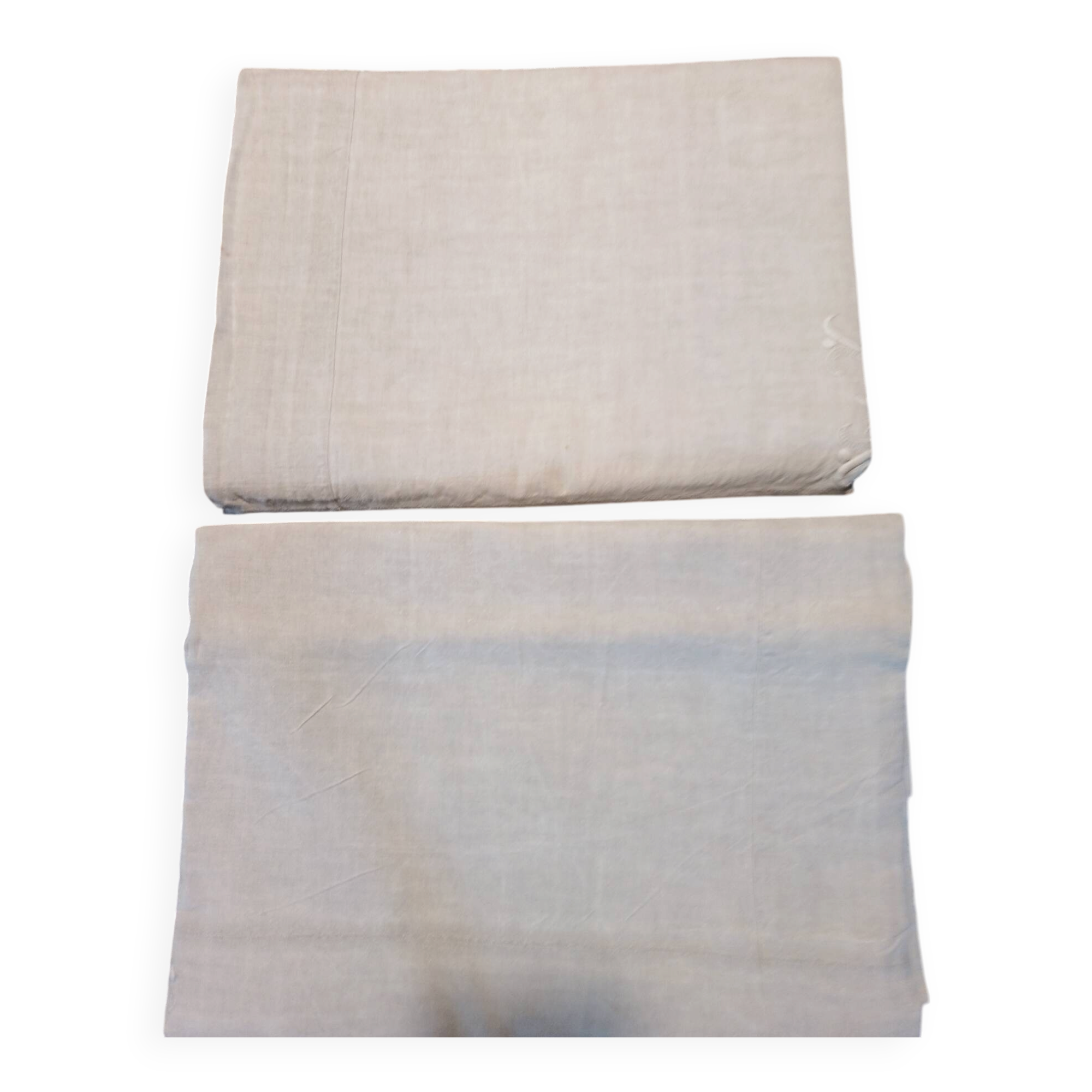 Linen drape with monogram AD