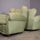 Fan-shaped armchairs set of 2