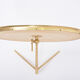 Miroir de Table Ovale Mid-Century Moderne en Laiton par Vereinigte Werkstätten