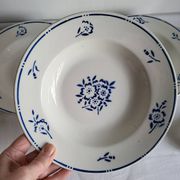 4 Deep Plates in earthenware Moulin des Loups & Hamage model Lucien