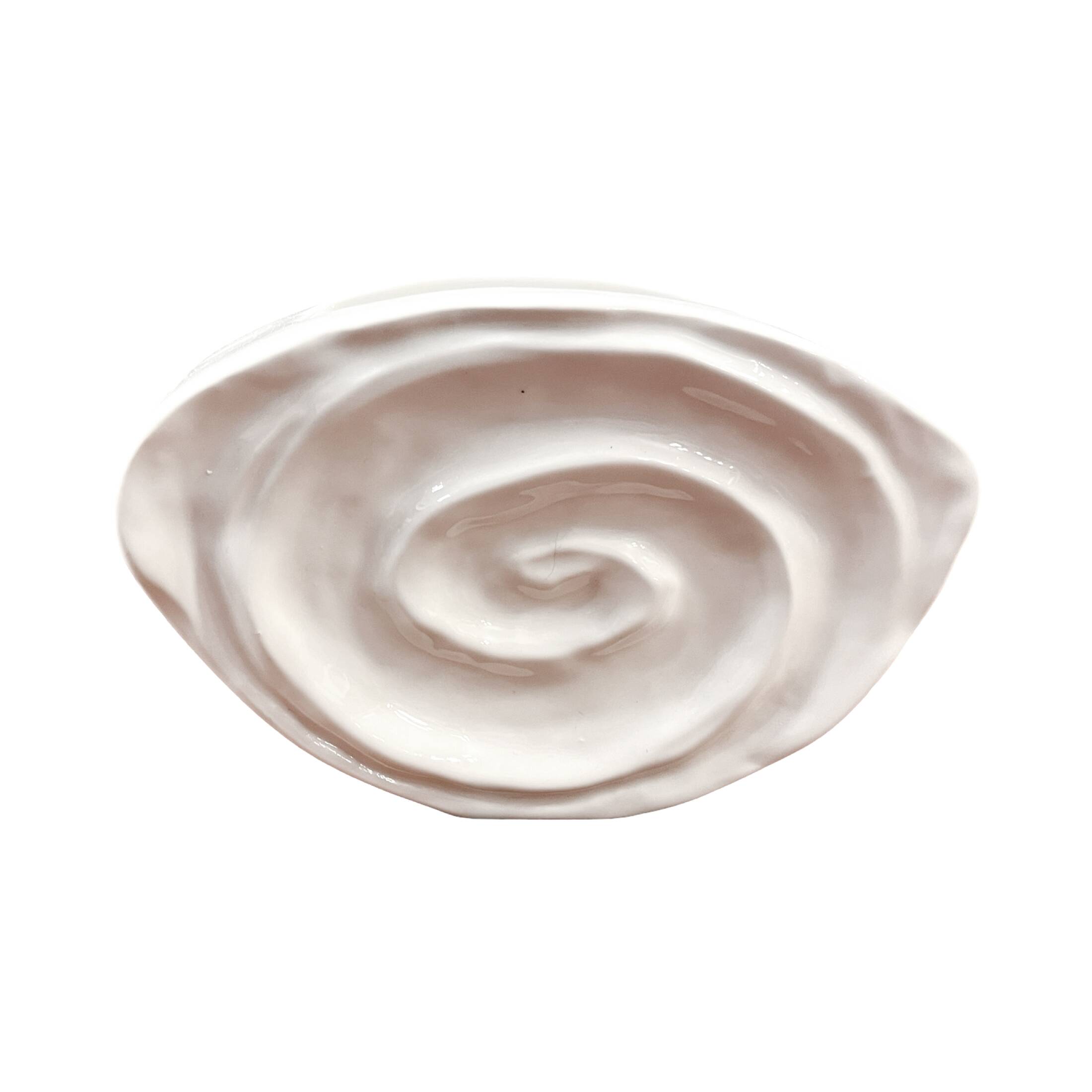Porcelain, hand-formed Shell vase, Sandra Rich, Germany, 1990s.