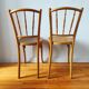 4 mismatched vintage bistro chairs