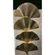 Ginko biloba floor lamp in brass leaves