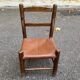 Children's chair made of solid wood and genuine leather