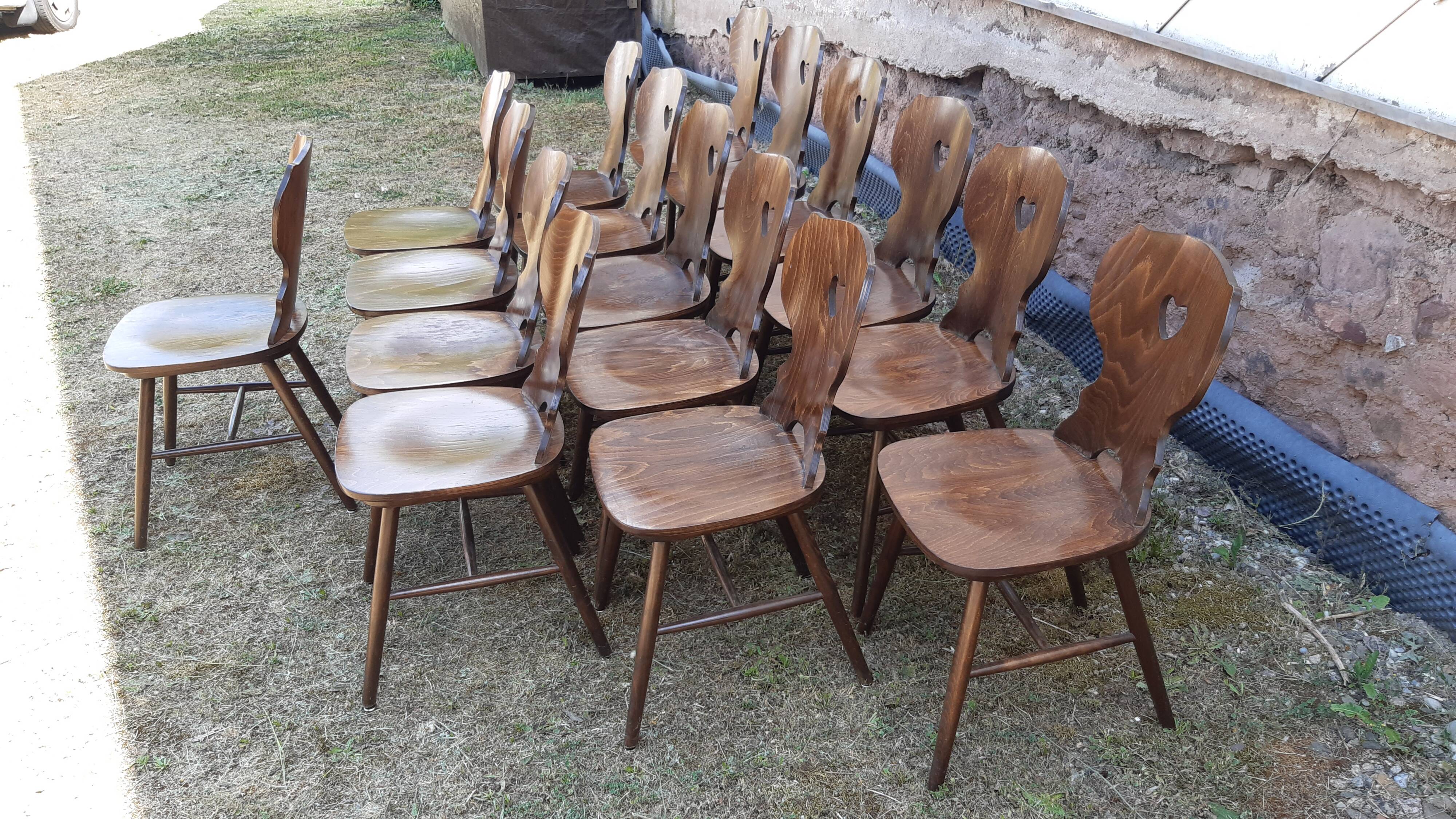 Set of 16 bistro chairs