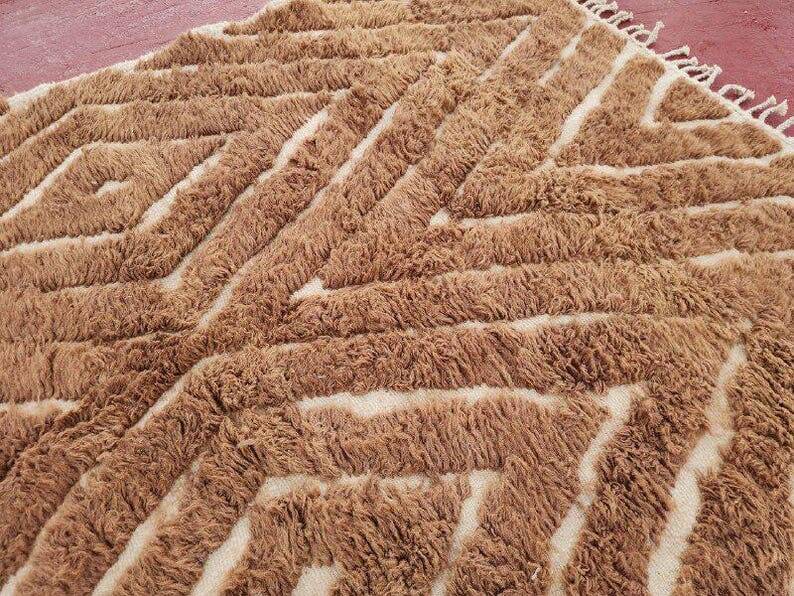 Traditional handmade beni ourain rug size 150 x 250 cm