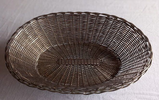 Silver metal basket