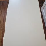 Dresser repainted in off-white and grey-pink colours.