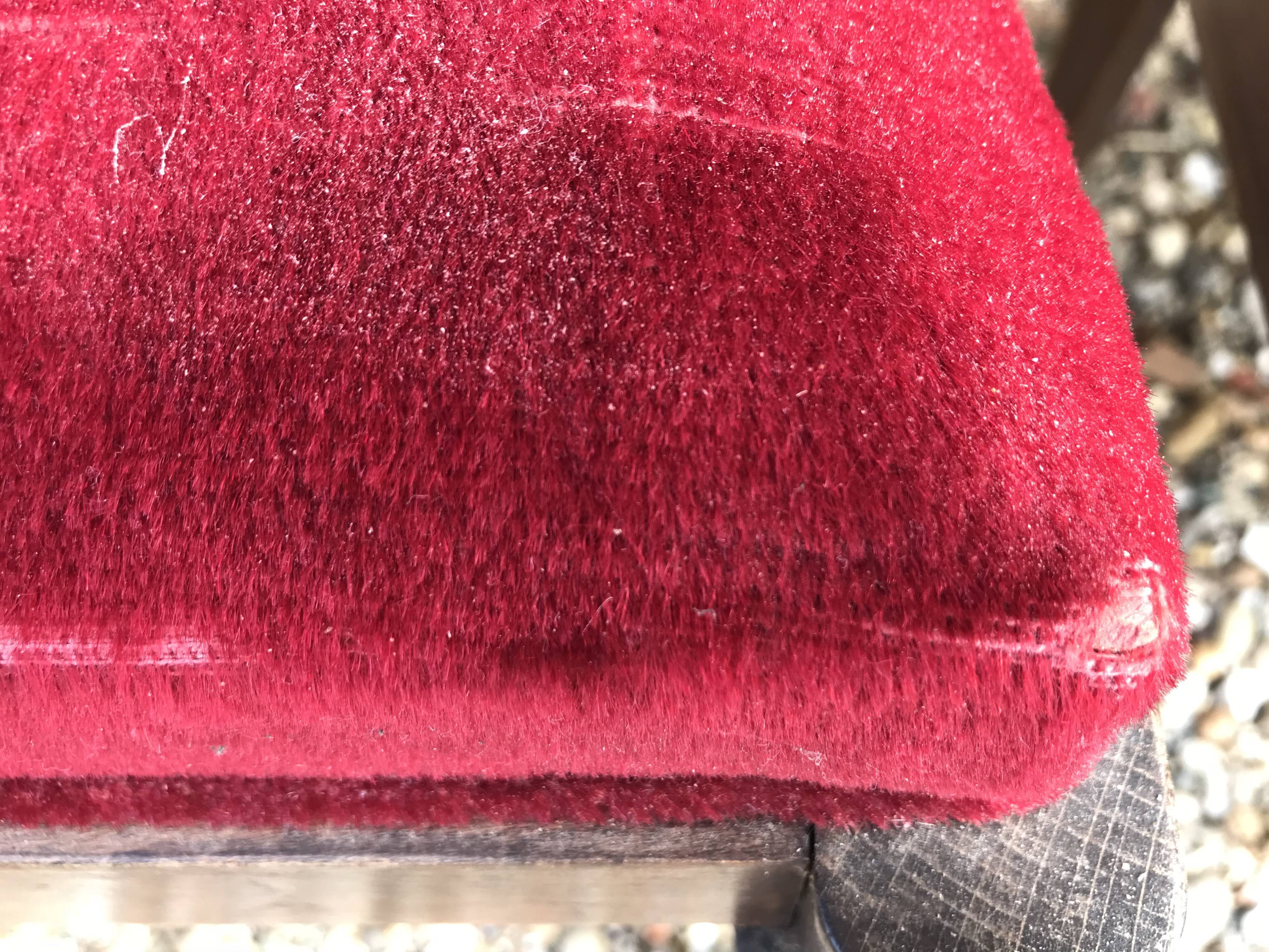 6 chairs art deco red velvet