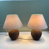 Pair of bedside lamps