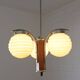 Original Art Deco Chandelier Antique Hand Blown Glass Pendant Light 1940's