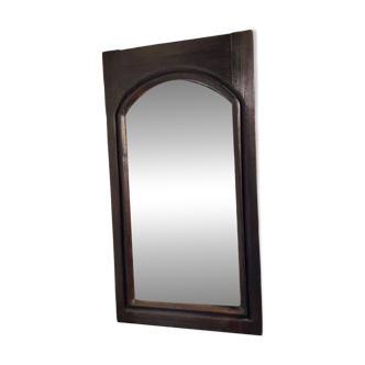 Antique Decorative Mirror Solid Oak Wood Frame Molded Vintage Art