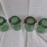 Series of 4 old jars the perfect 3/4 liter