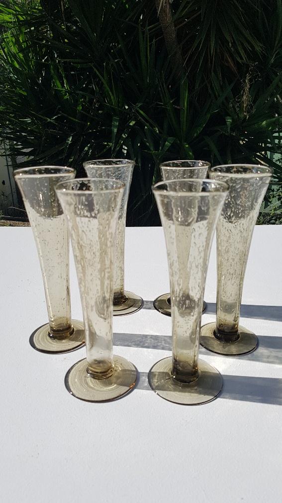 6 allain Guillot champagne flutes