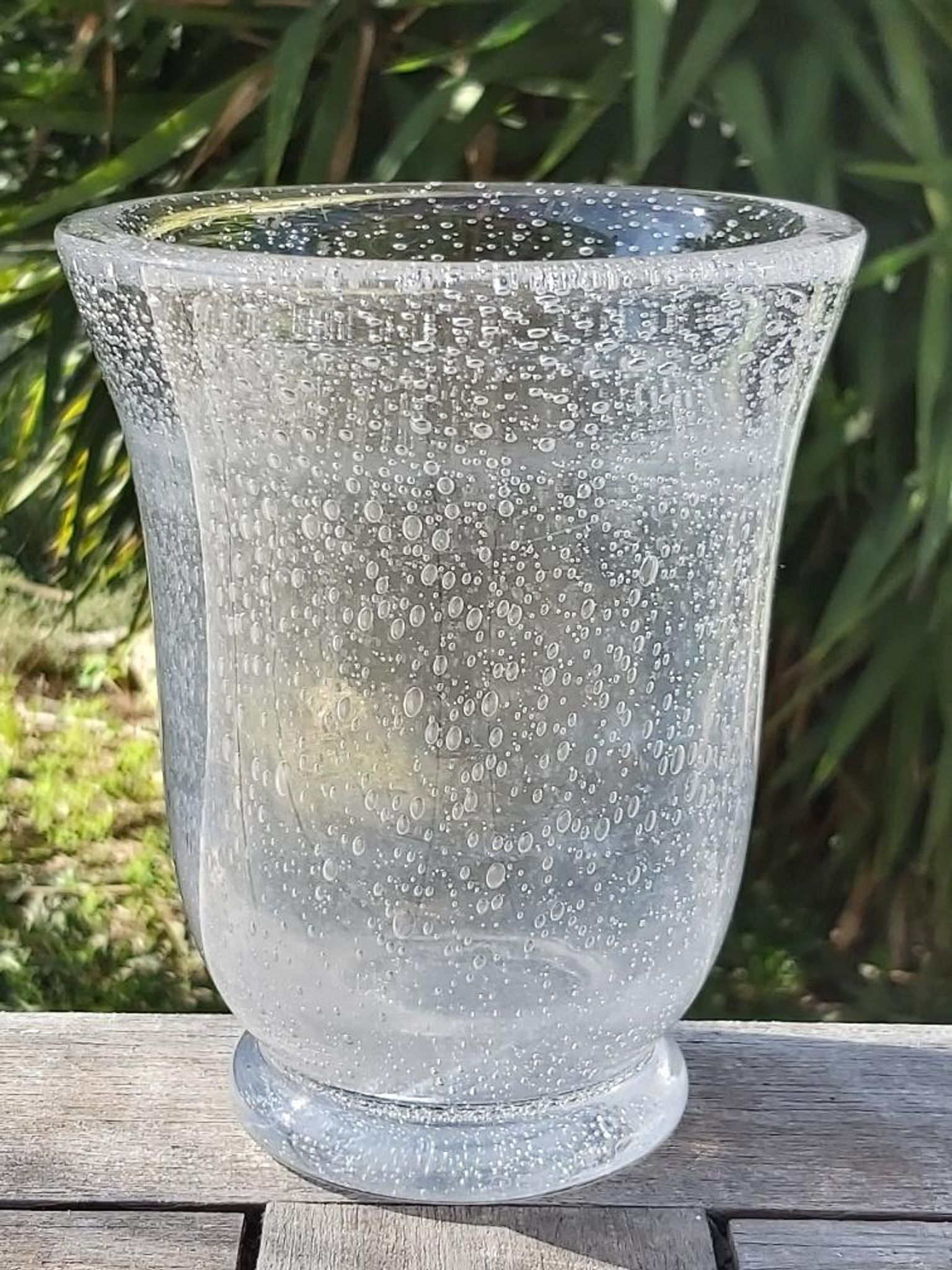 Vase Daum bullé années 50