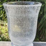 Daum vase bubbled 50s