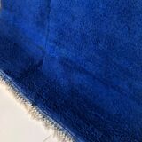 Moroccan Berber carpet beni Ouarain intense blue uni 2.94x2.07m