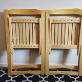 Chaises pliantes en bois