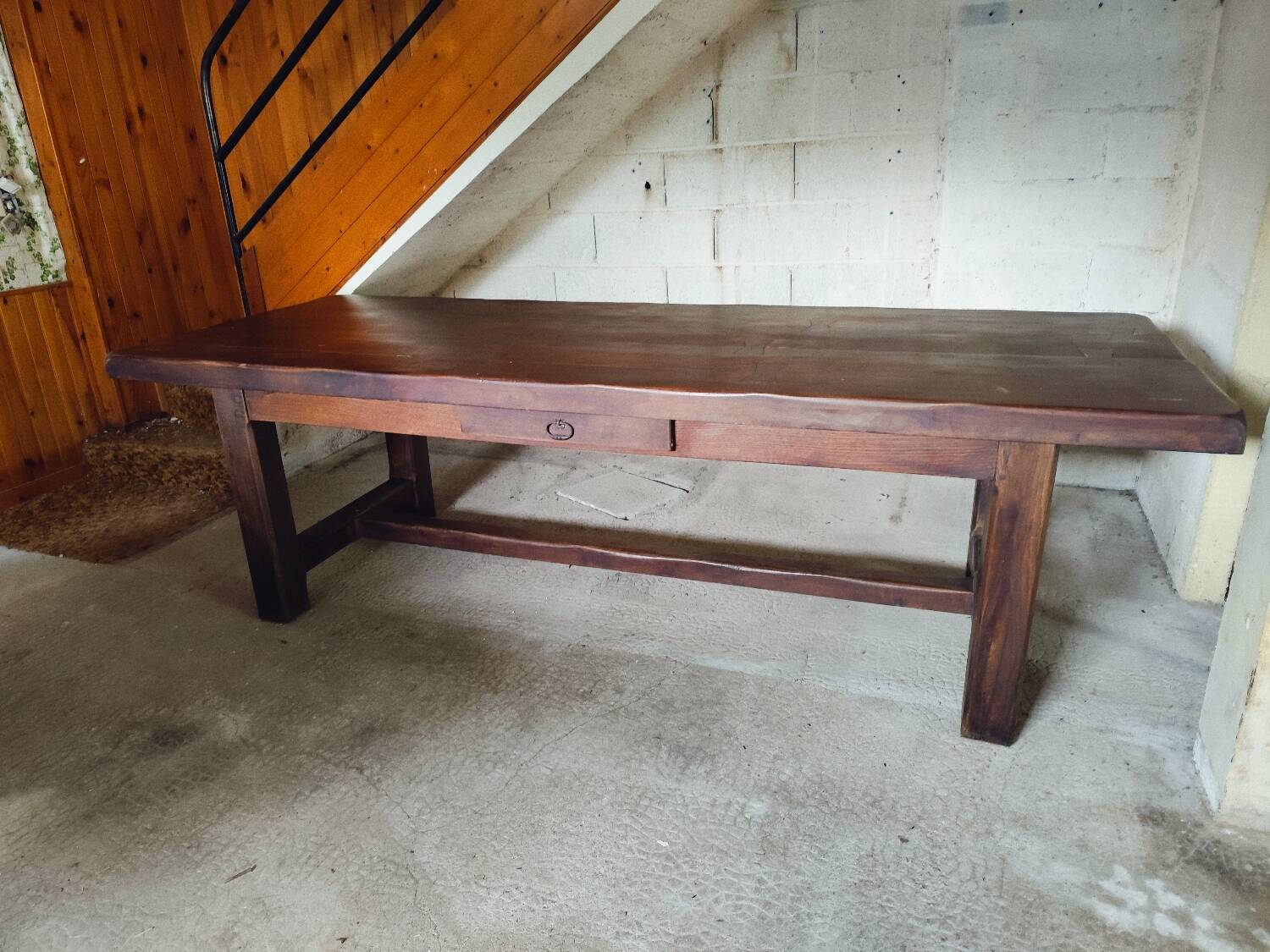 250 cm large farmhouse monastery table