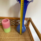 Vase beak corolla vintage blown glass