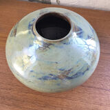 Vase pot en céramique bleu