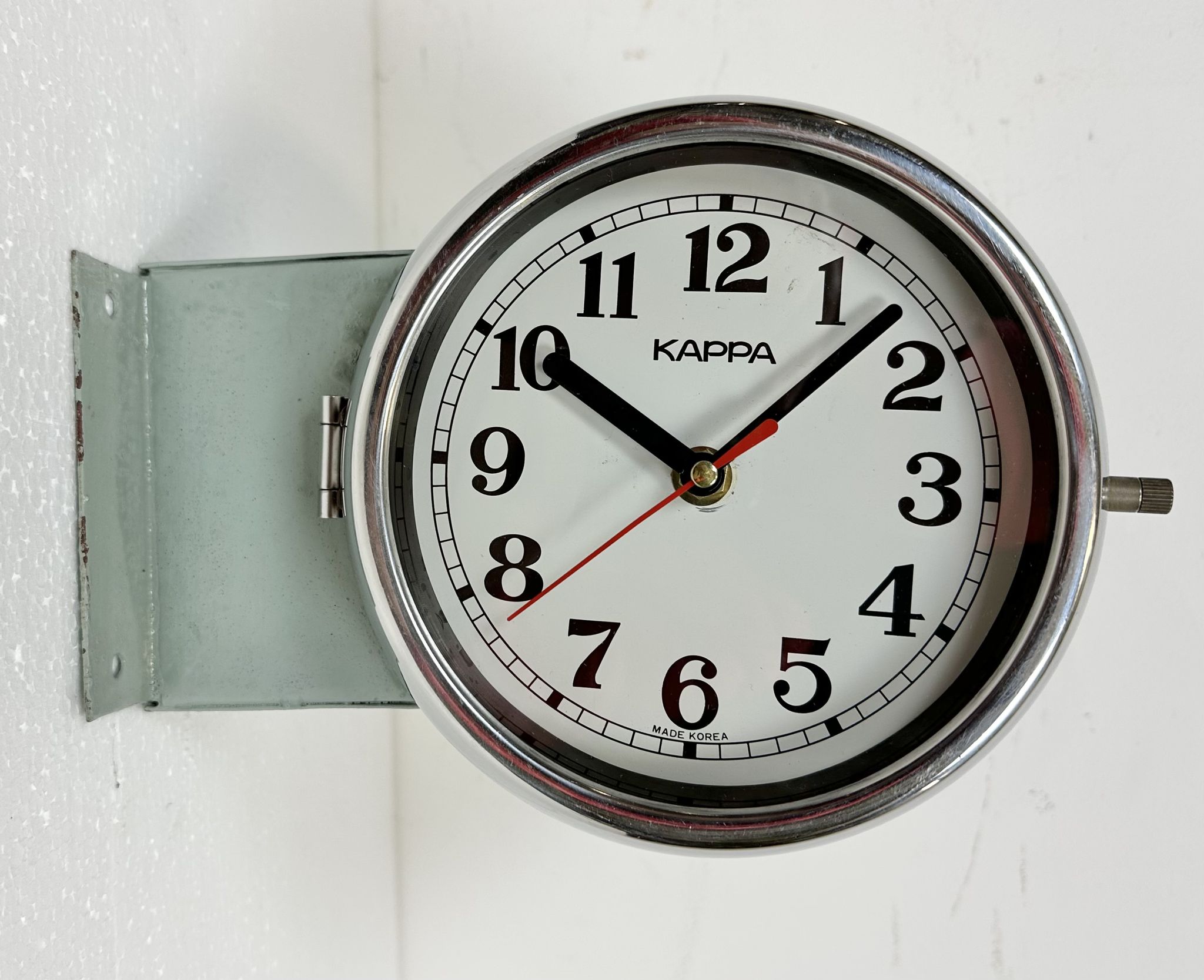 Vintage Green Kappa Maritime Double-Sided Wall Clock, 1980s