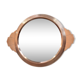 Round brass mirror 35x27cm