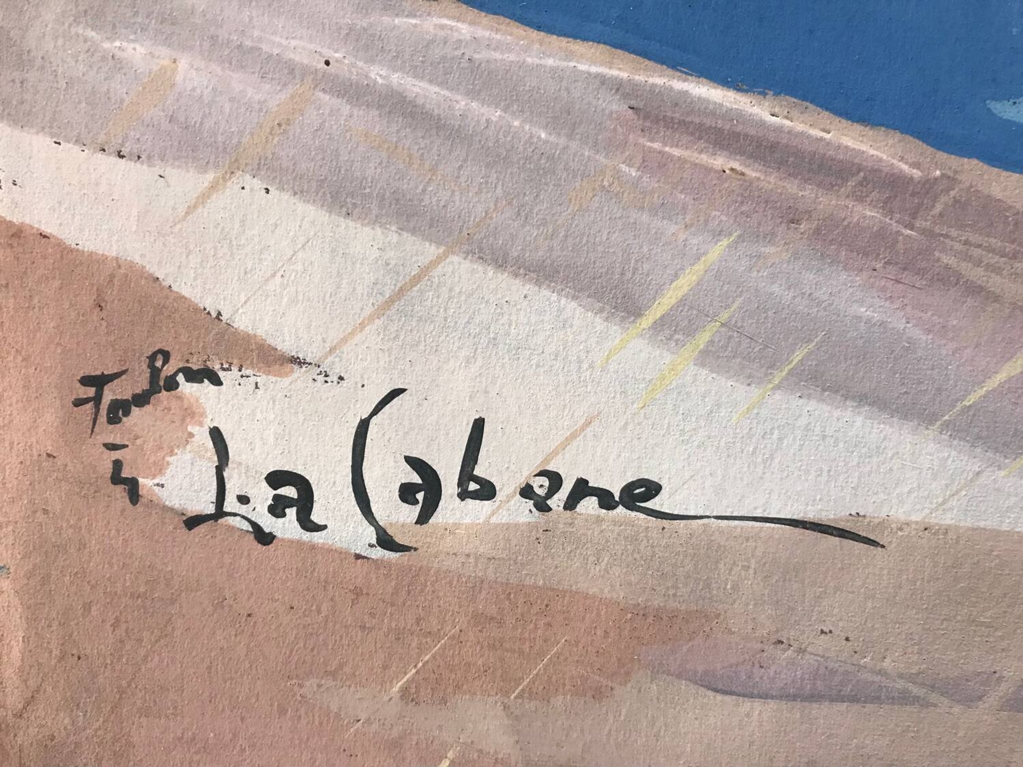 Gouache de Louis-André CABANE.Toulon.