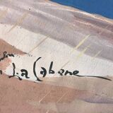 Gouache by Louis-André CABANE. Toulon.