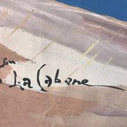 Gouache de Louis-André CABANE.Toulon.