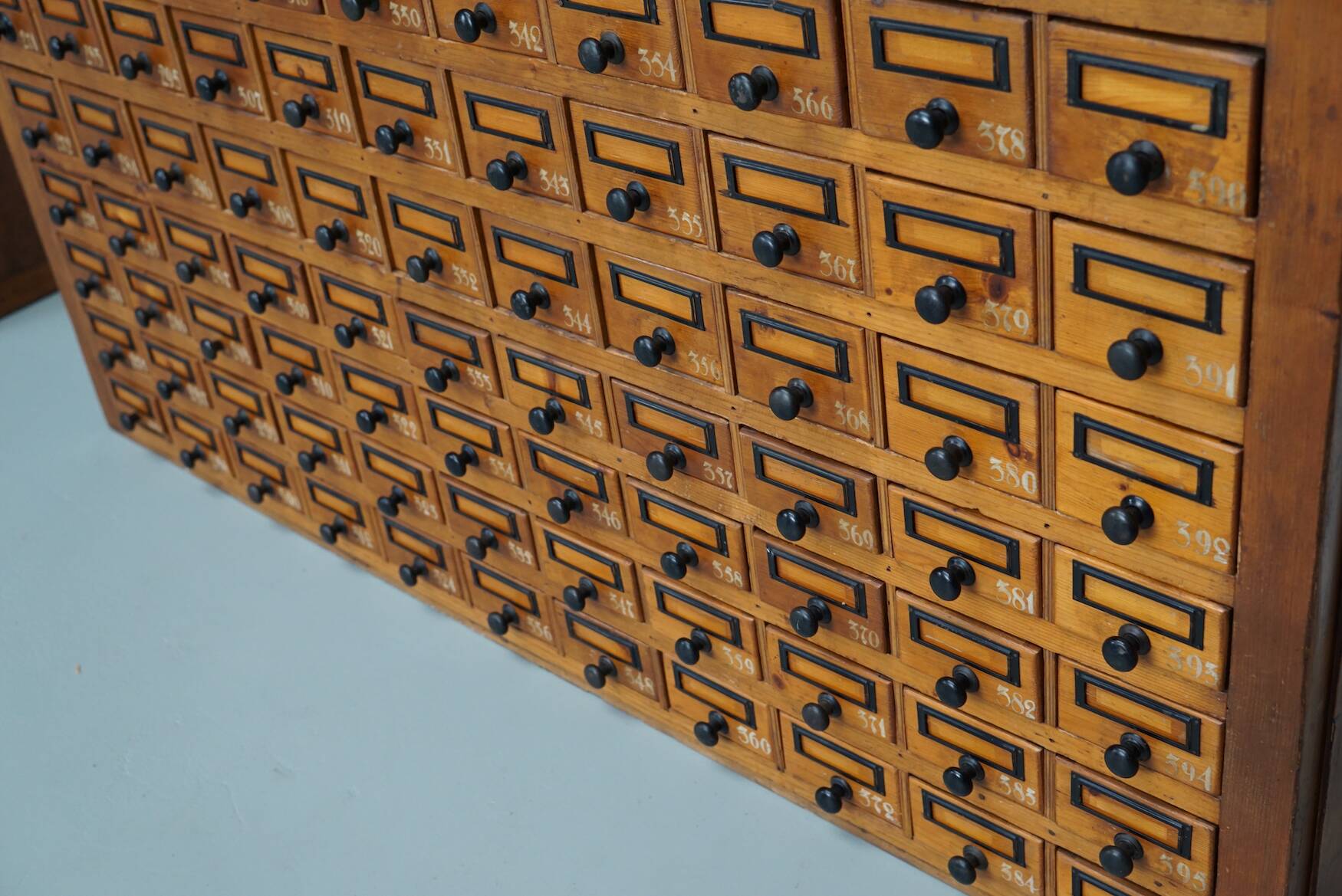 Dutch Industrial Pine Apothecary / Workshop Cabinet, circa 1930s