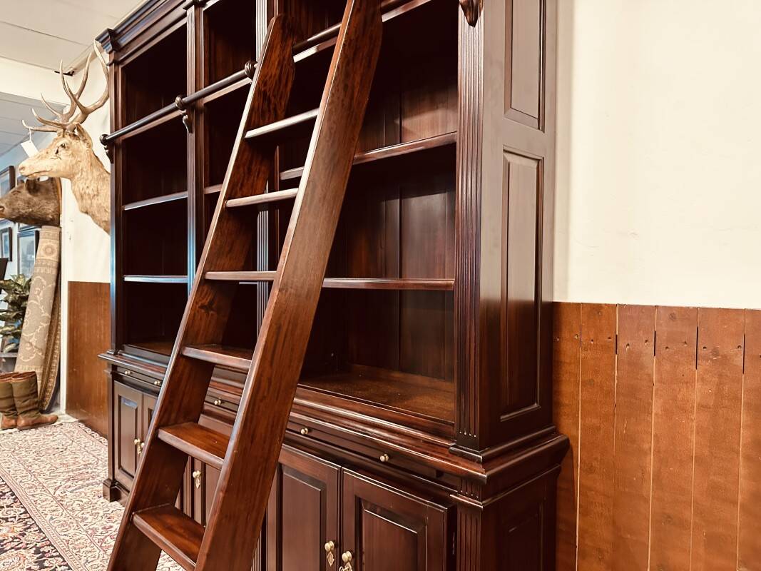 Classic English Mahogany Library Bookcase