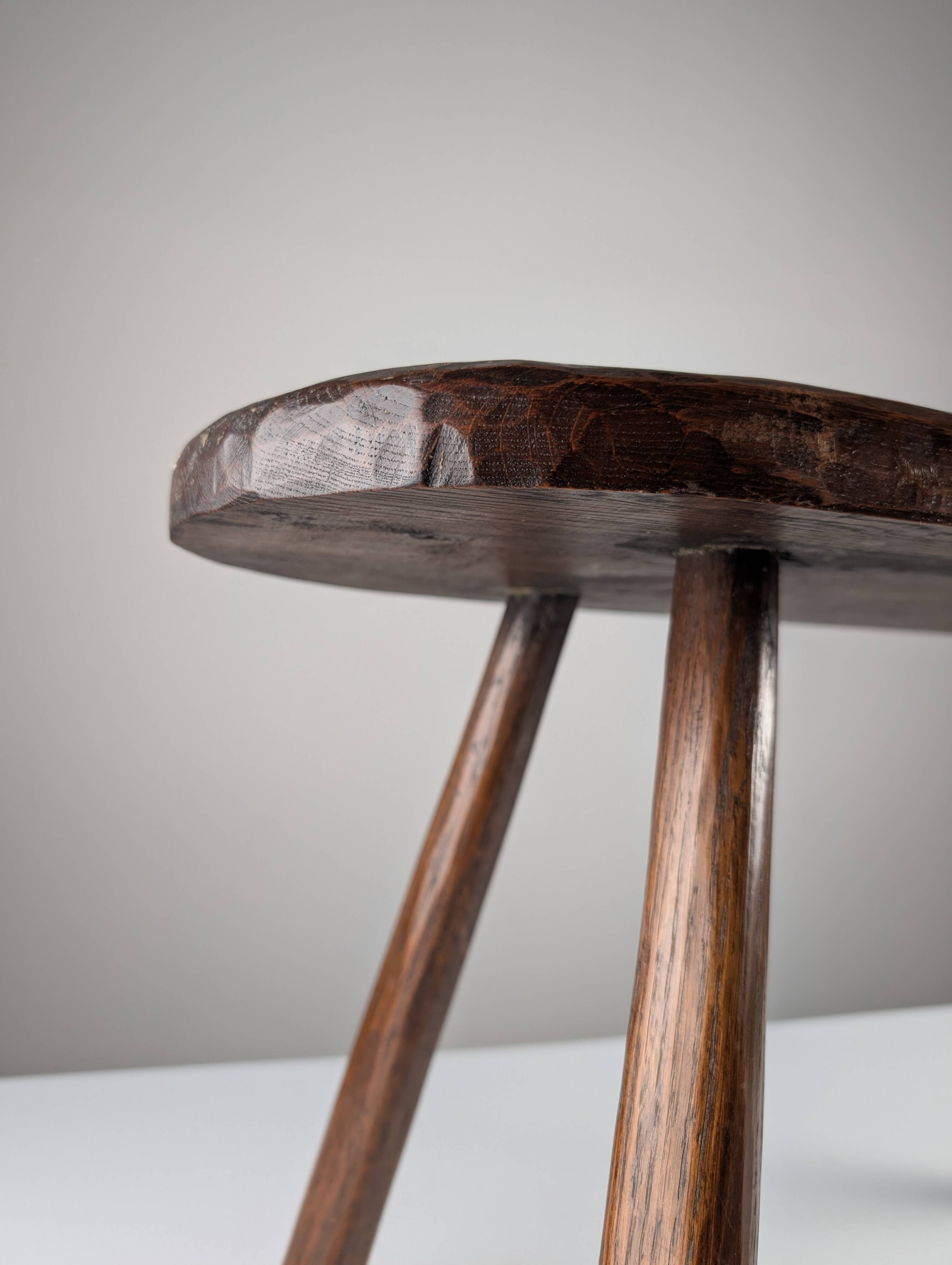 Rustic hand-carved wooden bench with organic shape, 1940s