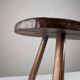Rustic hand-carved wooden bench with organic shape, 1940s