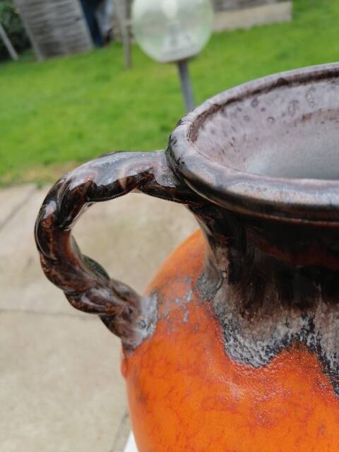 Large stoneware amphora jug vase 1960