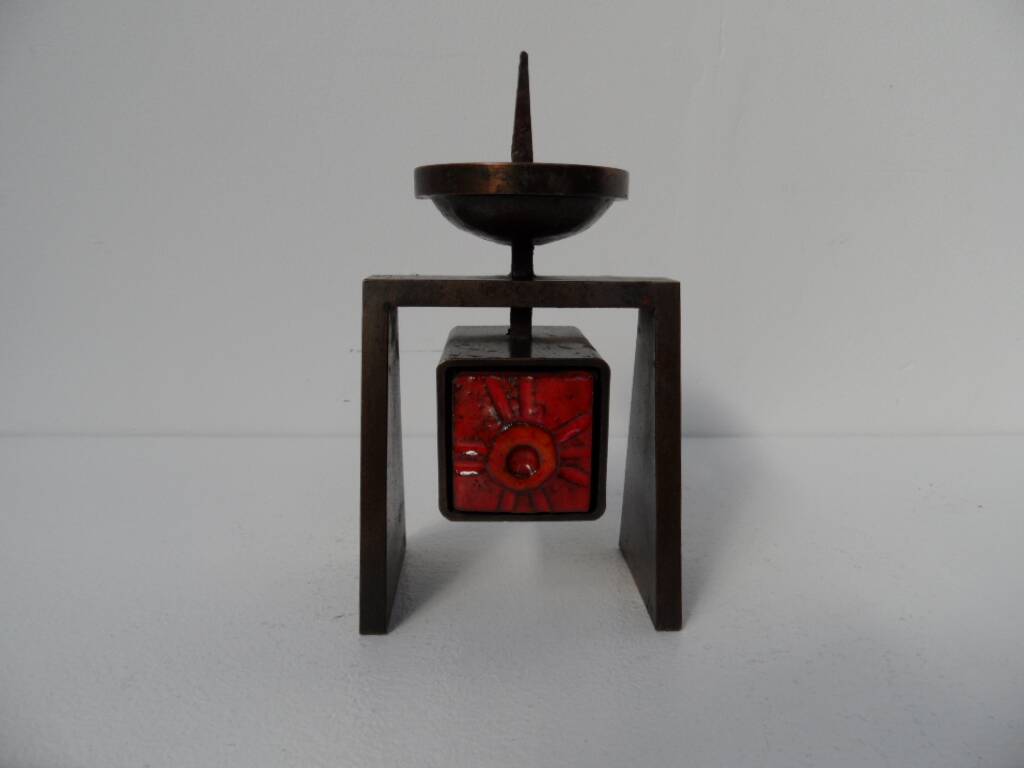 Bougeoir vintage en bronze 1960