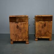 1935s pair of rare art deco bedside tables, Czechoslovakia