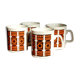 4 Staffordshire pottery ceramic mugs