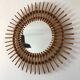 Vintage rattan sun mirror 48x48cm