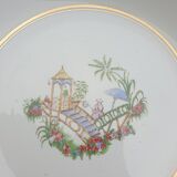 Set 12 plates Gien 1960 Japanese gardens variations in minor yellow