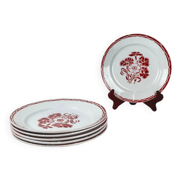 Set de 6 assiettes plates "Annecy", KG Lunéville, XXème siècle